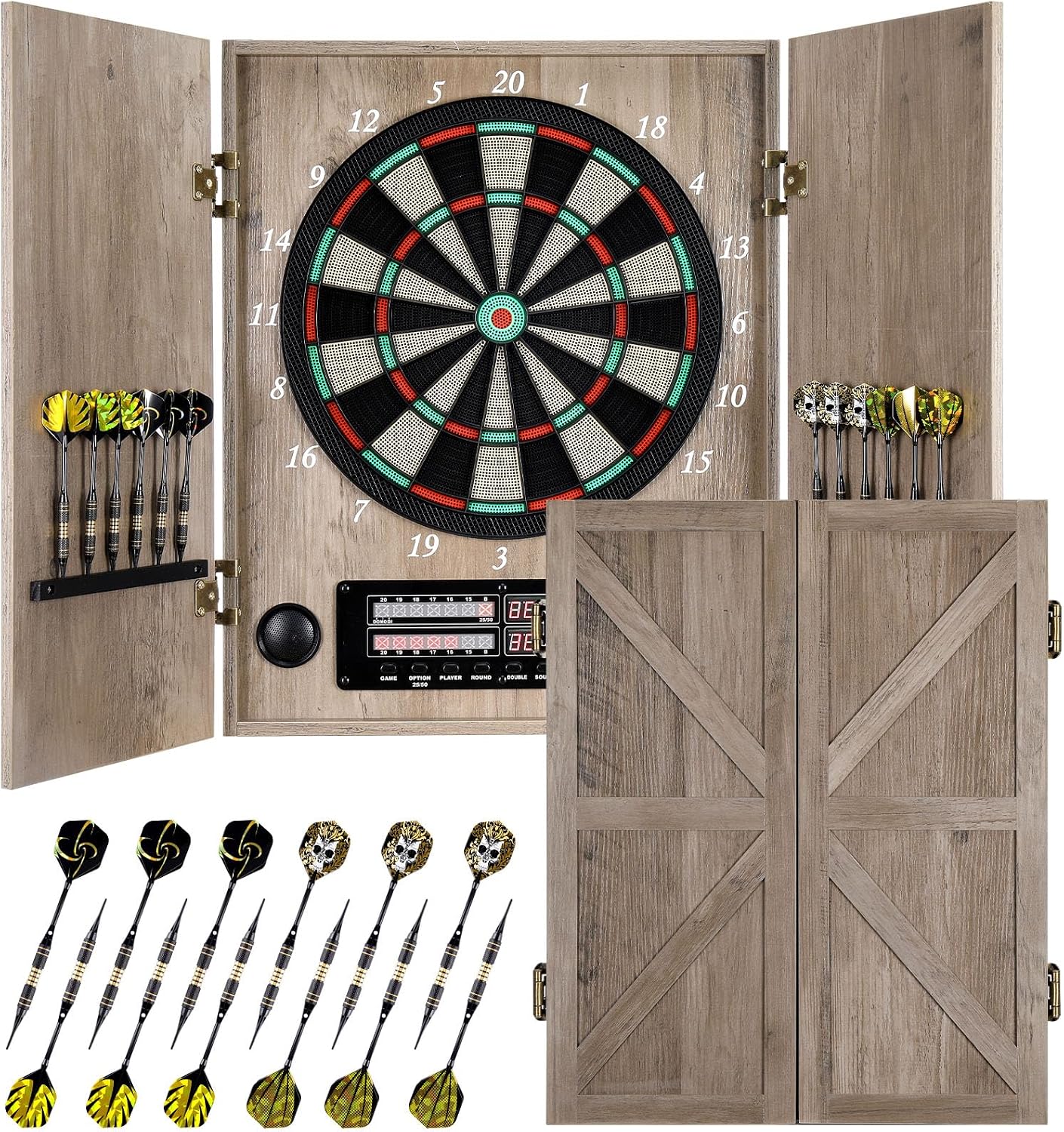 ^Electronic Dart Board, Decora - Electronic Dartboard Cabinet review and price