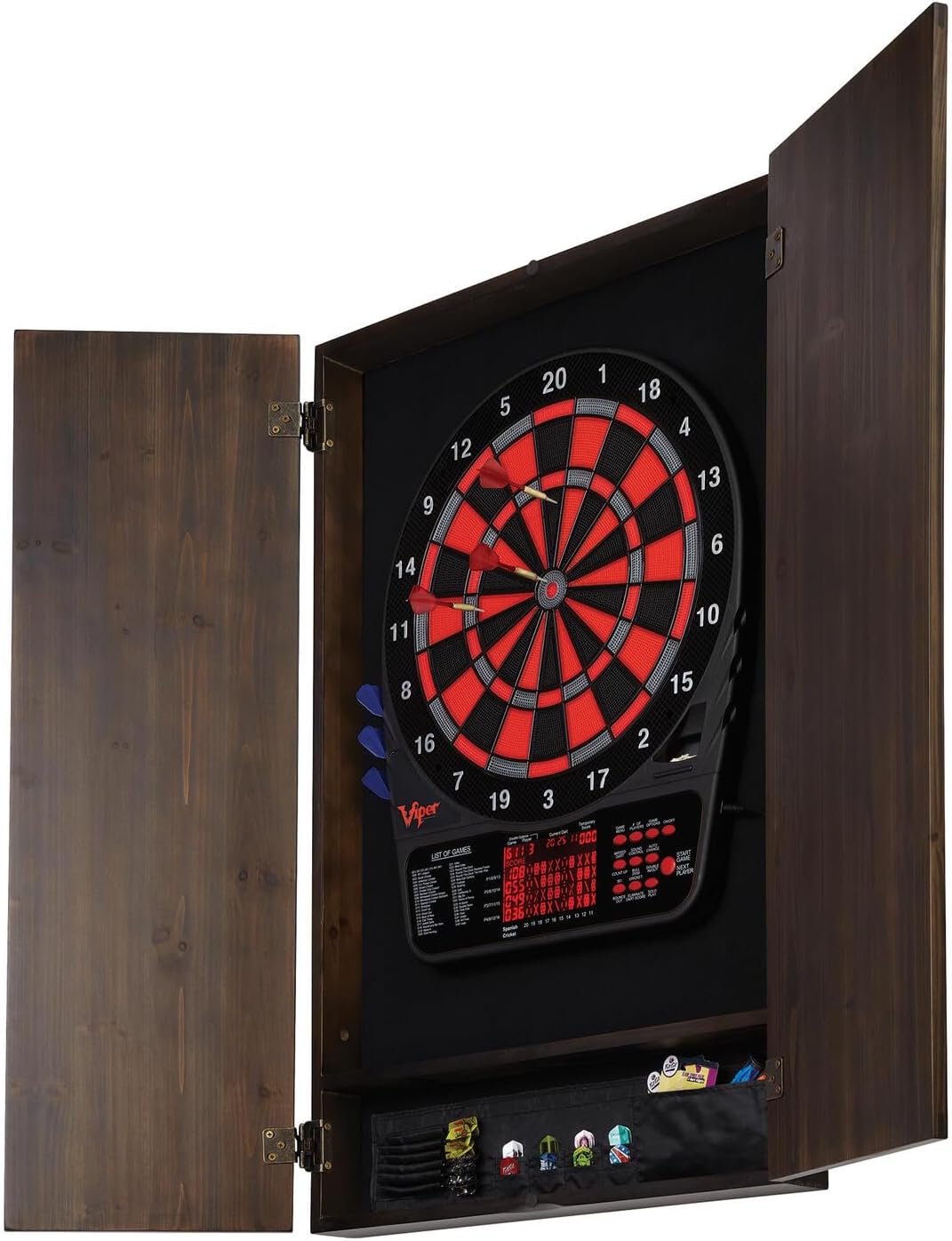 ^Viper Metropolitan Solid Wood - Electronic Dartboard Cabinet review and price