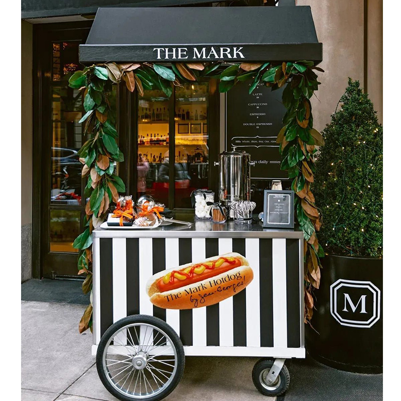 Hot Sale Custom Metal 4-Wheel  - Hot Dog Vending Cart review and price