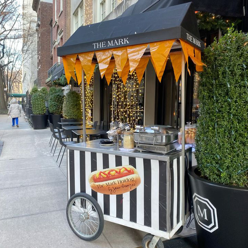 Hot Sale Custom Metal 4-Wheel  - Hot Dog Vending Cart review and price