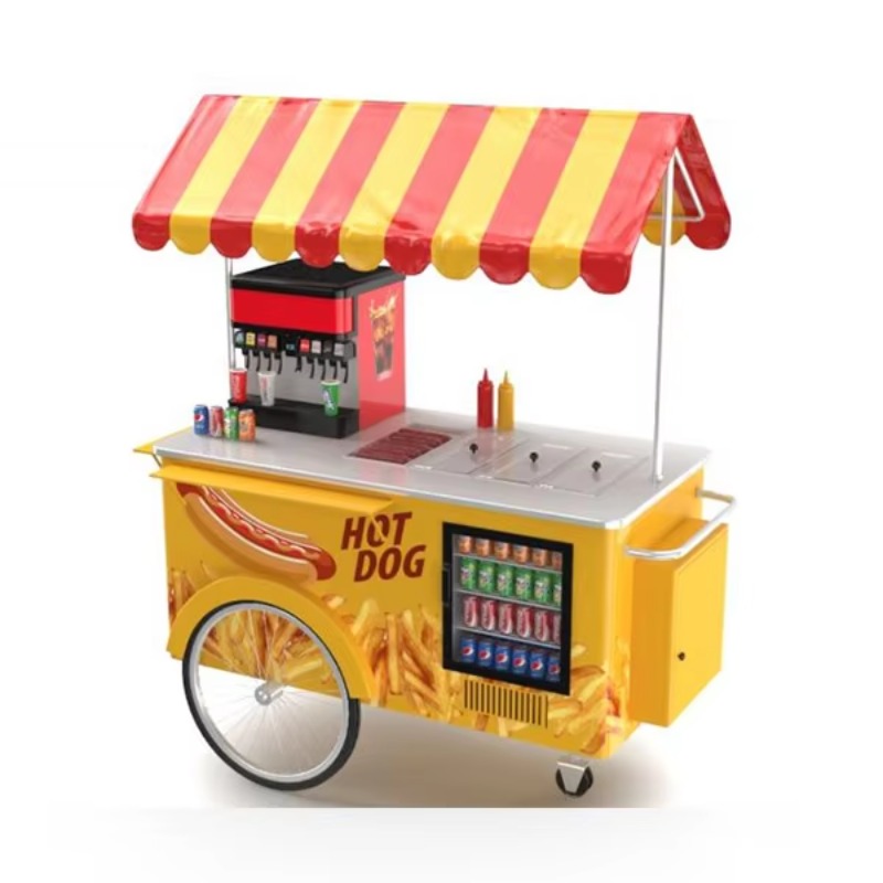 Hot Sale Custom Metal 4-Wheel  - Hot Dog Vending Cart review and price